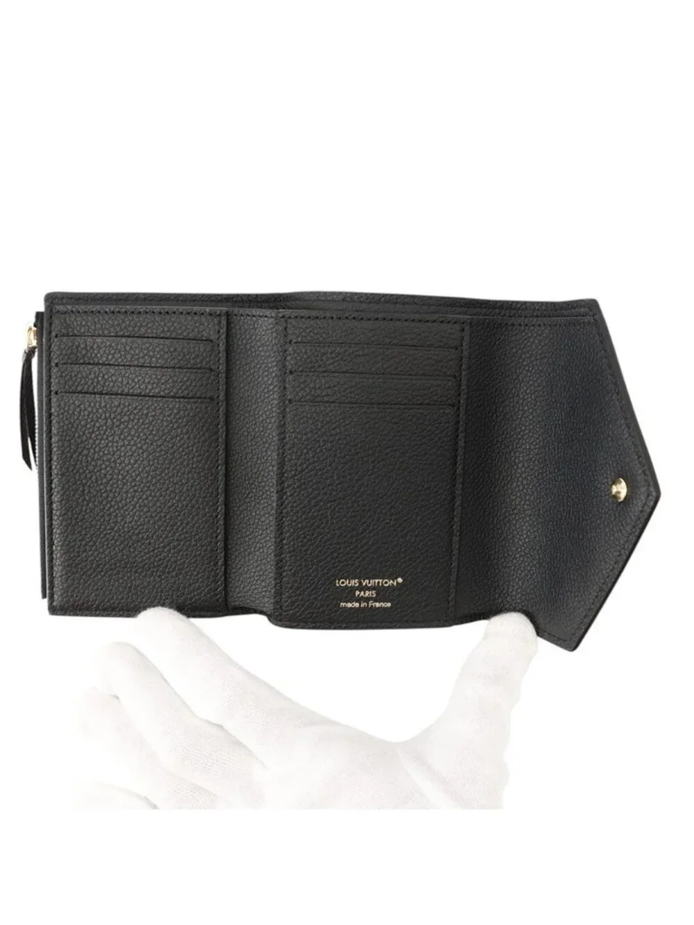 Louis Vuitton Trifold Wallet Monogram Empreinte Portefeuille Victorine Black